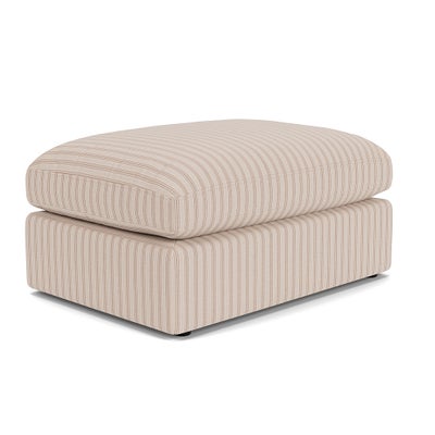 Foot Stool - Flax - Kingham Stripe