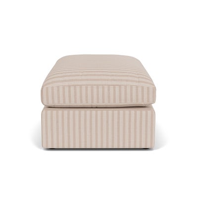 Foot Stool - Flax - Kingham Stripe