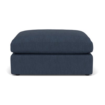 Foot Stool - Indigo - Luxury Italian Linen