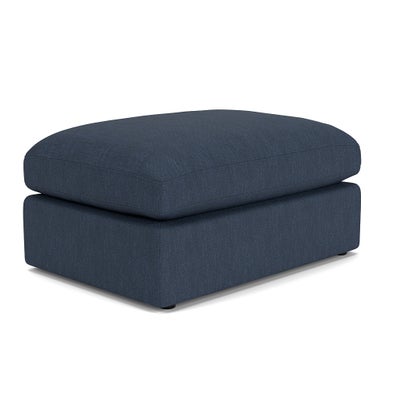 Foot Stool - Indigo - Luxury Italian Linen