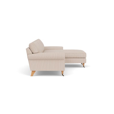 Chaise Large Right Hand - Flax - Kingham Stripe