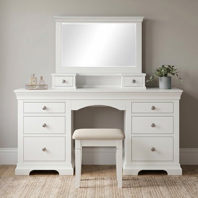 Dressing Table, Mirror and Stool Set