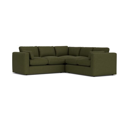 Corner Sofa - Forest Green - House Linen Mix