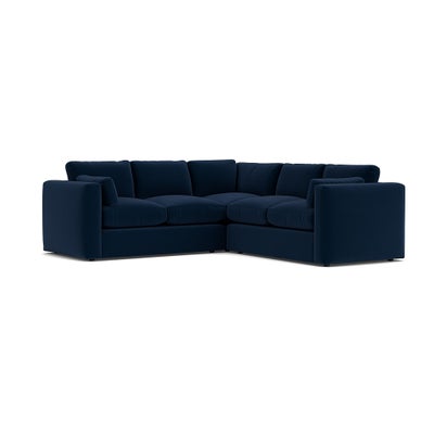 Corner Sofa - Deep Blue - Matt Velvet
