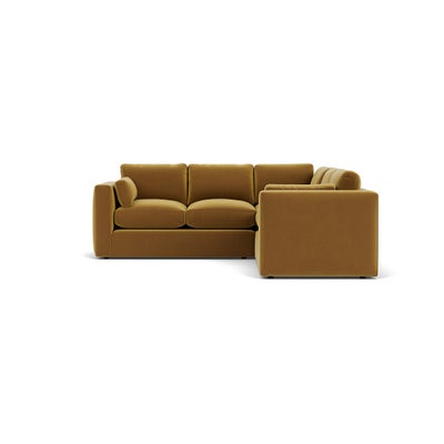 Corner Sofa - Mustard - Matt Velvet