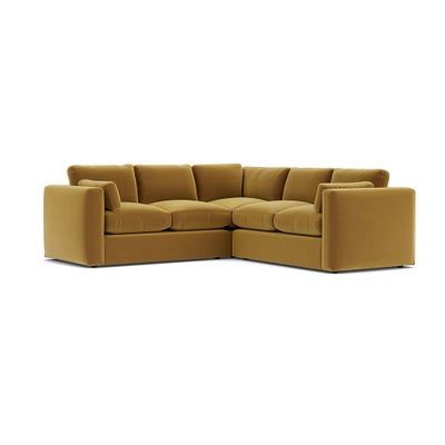 Corner Sofa - Mustard - Matt Velvet