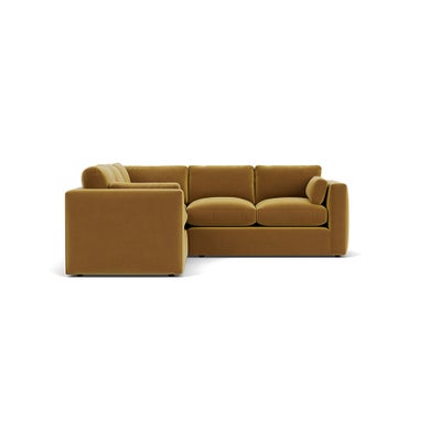 Corner Sofa - Mustard - Matt Velvet