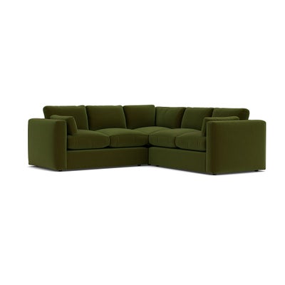 Corner Sofa - Forest Green - Matt Velvet