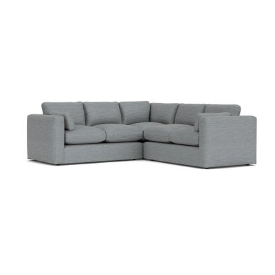 Corner Sofa - Navy - Herringbone Weave