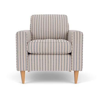 Armchair - Indigo - Kingham Stripe