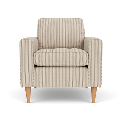 Armchair - Sage - Kingham Stripe
