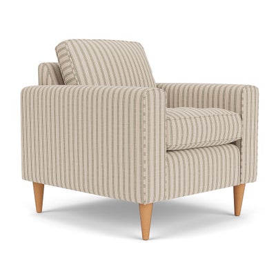 Armchair - Sage - Kingham Stripe