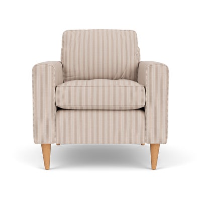 Armchair - Flax - Kingham Stripe