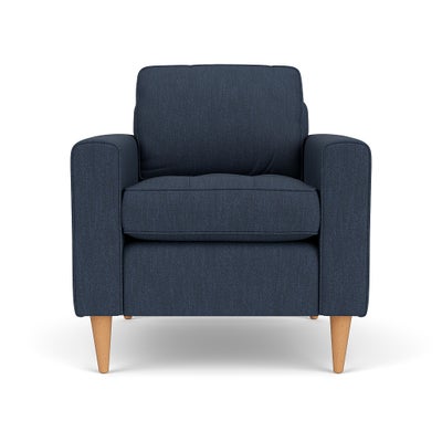Armchair - Indigo - Luxury Italian Linen