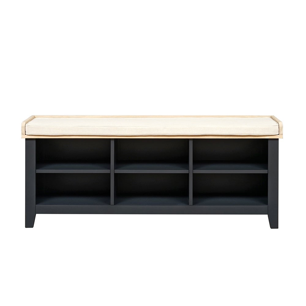 Open Shoe Bench Chester Charcoal Large Open Shoe Bench - The Cotswold Company