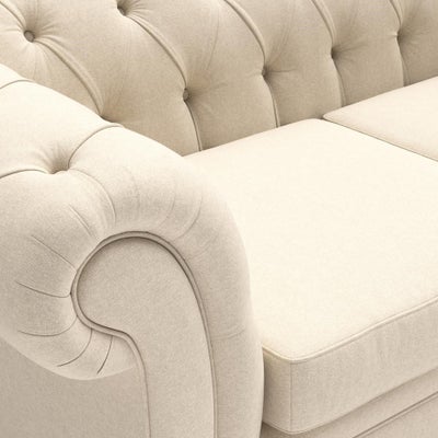 3 Seater - Lily White - House Linen Mix