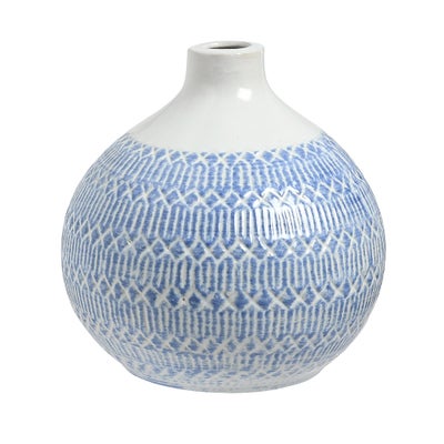 Butterow Textured Blue Vase