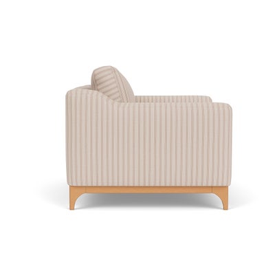 Love Seat - Flax - Kingham Stripe