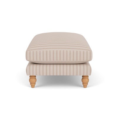 Foot Stool - Flax - Kingham Stripe