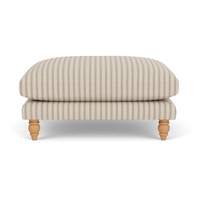 Foot Stool - Sage - Kingham Stripe