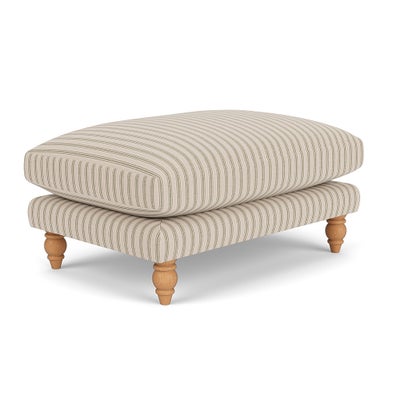 Foot Stool - Sage - Kingham Stripe