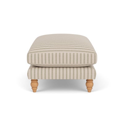 Foot Stool - Sage - Kingham Stripe