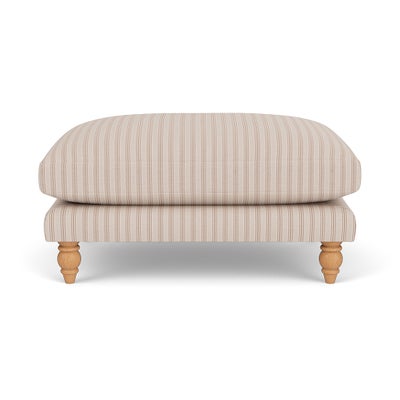 Foot Stool - Flax - Kingham Stripe
