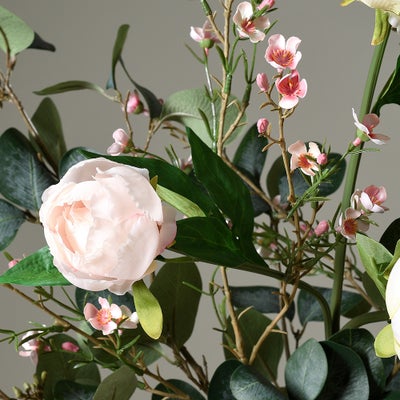 Pink Peony and Wax Flower Bunch