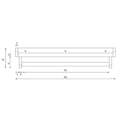 Shelf With Hanging Rail