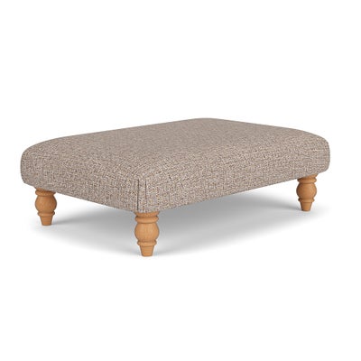 Foot Stool - Natural Mix - Textured Weave
