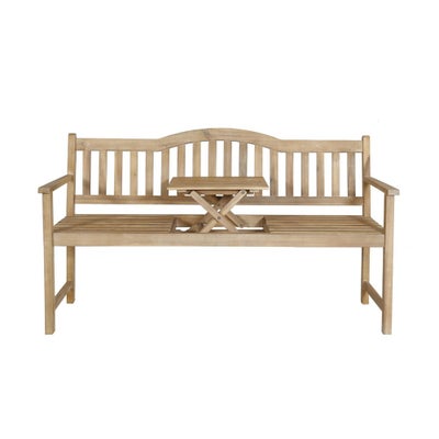 Garden Bench with Integral Coffee Table