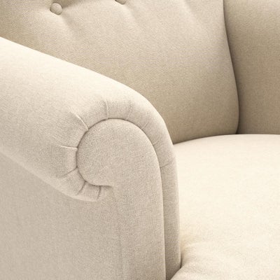 Armchair - Lily White - House Linen Mix
