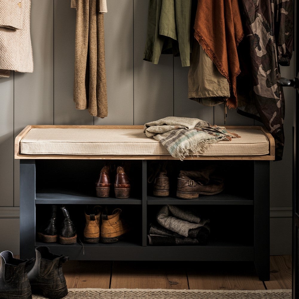 Chester Charcoal Open Shoe Storage Bench