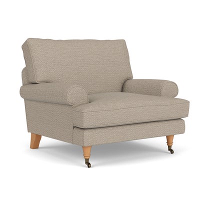 Armchair - Natural - Herringbone Weave