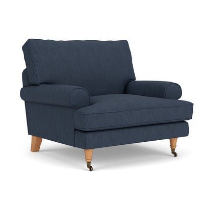 Armchair - Indigo - Luxury Italian Linen