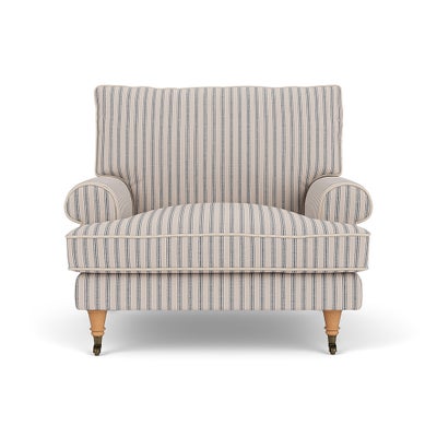Armchair - Indigo - Kingham Stripe