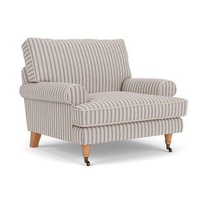 Armchair - Indigo - Kingham Stripe