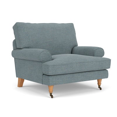 Armchair - Teal marl - Rustic weave