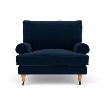 Armchair - Deep blue - Matt Velvet