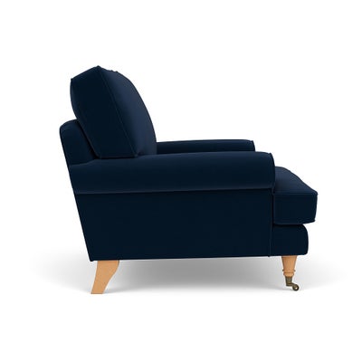 Armchair - Deep blue - Matt Velvet