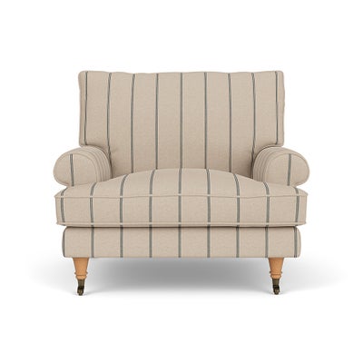 Armchair - Charcoal - Compton Stripe
