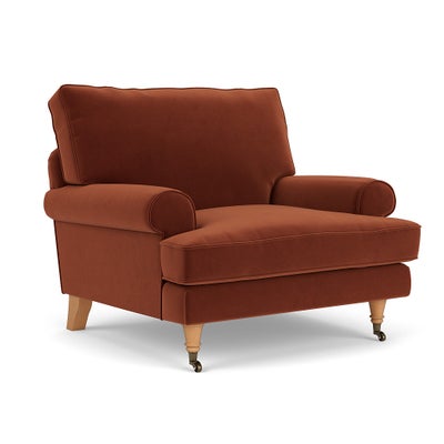 Armchair - Brick - Matt Velvet