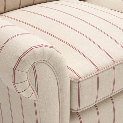 Chaise Large Right Hand - Raspberry - Compton Stripe
