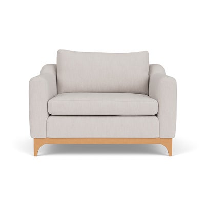 Love Seat - Soft White - Luxury Italian Linen