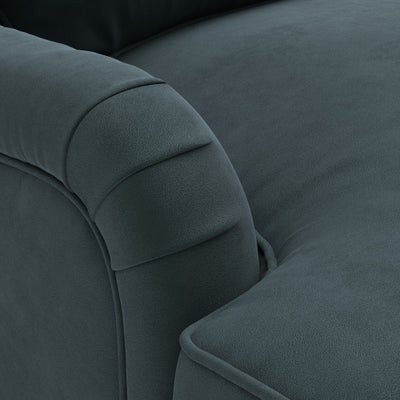 Chaise Large Left Hand - Lake - Matt Velvet