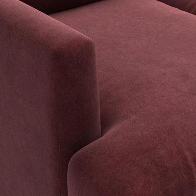 Chaise Extra Large Right Hand - Dark Rosehip - Matt Velvet