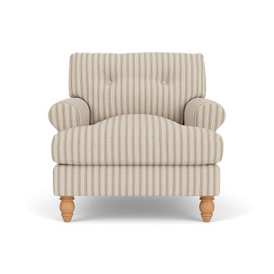 Armchair - Sage - Kingham Stripe