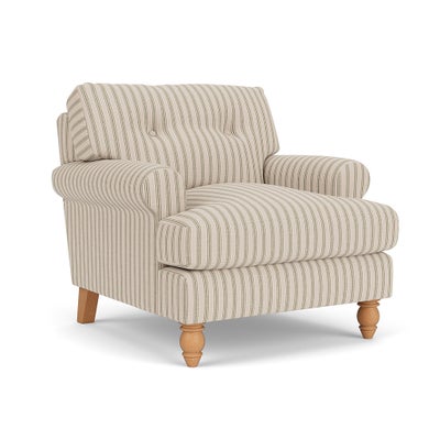 Armchair - Sage - Kingham Stripe