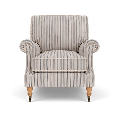 Armchair - Indigo - Kingham Stripe