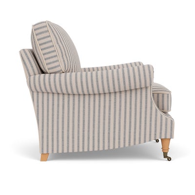 Armchair - Indigo - Kingham Stripe